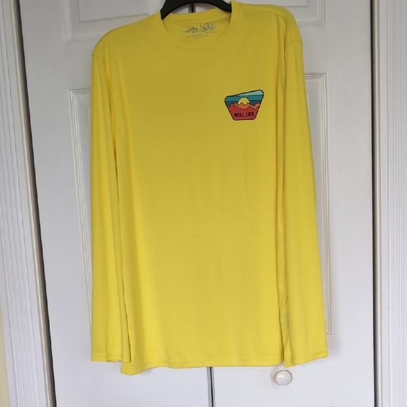 Reel Life Yellow Long Sleeve Tee XL - Picture 1 of 4